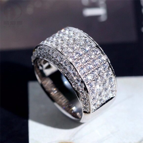🎊 925 Silver Plated Beautiful CZ Luxury Ring for Women Men, MLNN1176 - Picture 7 of 7